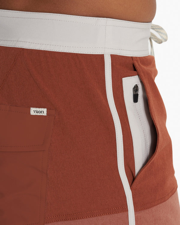 Cruise Boardshort | Dark Penny Linen Texture Block