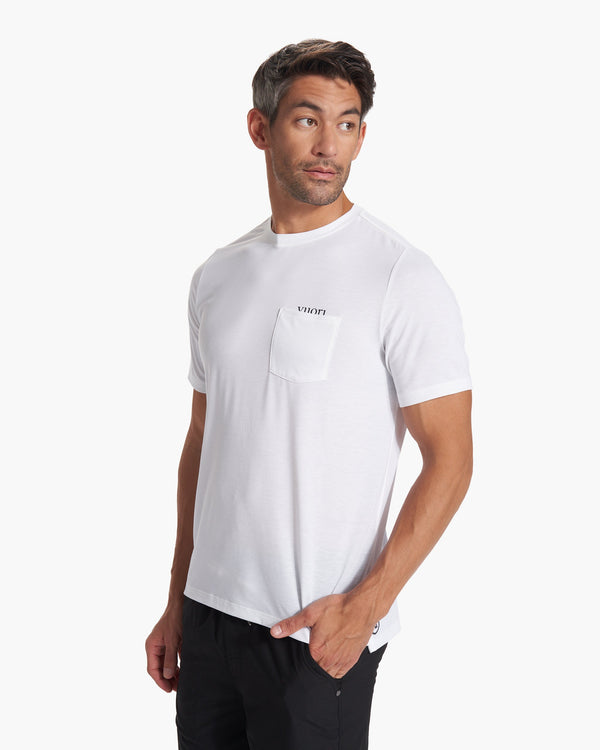 Current Pocket Tee | White